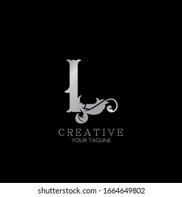 Creative L Letter  Luxury Initial Nature Tropical Leaf logo Icon, monogram vector design concept nature vintage.