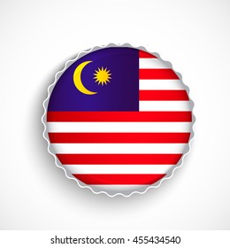 Creative label or badge for independence day of malaysia.