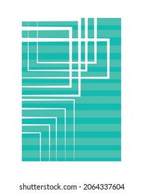 creative label geometric lines style