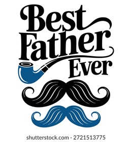 Ilustración vectorial creativa de la etiqueta del mejor logotipo del padre conveniente para el cartel, el Anuncio, la tarjeta de felicitación, el diseño de la camisa, y el arte de la celebración del día del padre