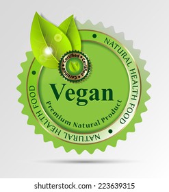 Creative label for vegan-related foods/drinks for design tasks