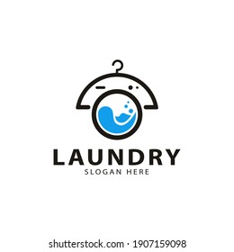 Creative labels icon Laundry service business, dry cleaning logo design illustration