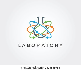 Creative Laboratory Concept Logo Design Template