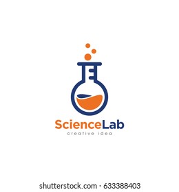 Creative Laboratory Concept Logo Design Template Stock Vector (Royalty ...