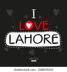 Creative (Lahore) text, Can be used for stickers and tags, T-shirts, invitations, vector illustration.