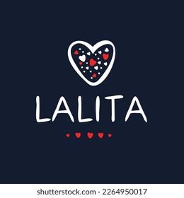 Creative (Lalita) name, Vector illustration.