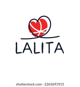 Creative (Lalita) name, Vector illustration.