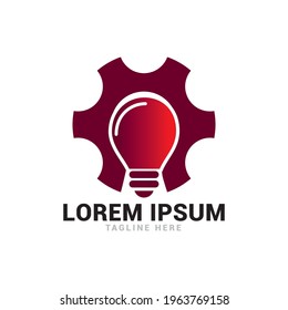 creative lamp bulb logo icon vector template.