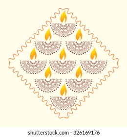 creative lamp diwali concept vector illustration 