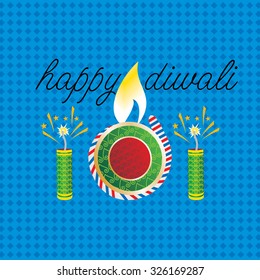 creative lamp diwali concept vector illustration 