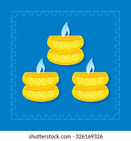 creative lamp diwali concept vector illustration 