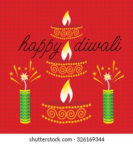creative lamp diwali concept vector illustration 