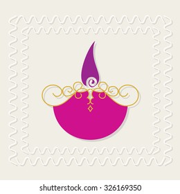 creative lamp diwali concept vector illustration 