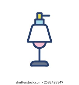 Creative lamp graphic icon symbolizing innovative illumination.