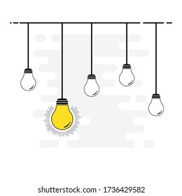 creative lamp. hanging lights. vector, illustrator,