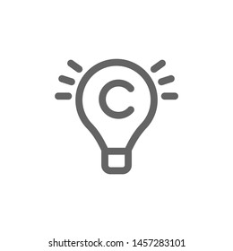 Creative lamp icon. Element of simple icon