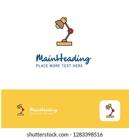 Creative Lamp  Logo Design. Flat color Logo place for Tagline. Vector Illustration