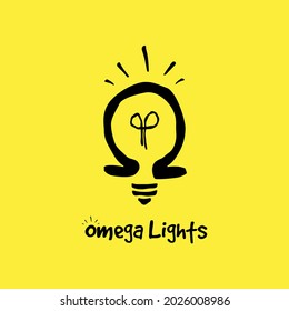 creative lamp logo for editing and branding