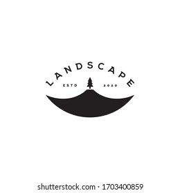 Creative landscape logo design symbol vector template