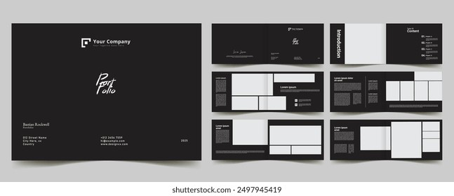 creative landscape photography brochure portfolio template	