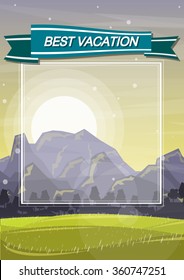 Creative landscape Template Flyer Brochure Vector Paper Design Template for infographics and banners concept 