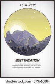 Creative landscape Template Flyer Brochure Vector Paper Design Template for infographics and banners concept 