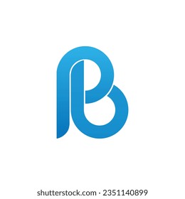 Creative latter B logo, blue, simple, clean, initial logo, b