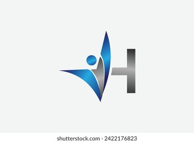 Kreativität letzteres H mit Symbol für die Kombination von Mann und Einheit