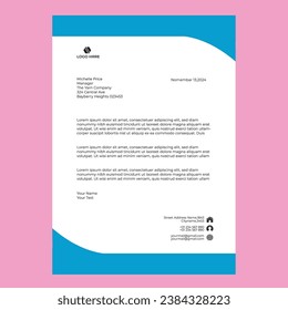 Creative latter head design set a4 size and unique shape colorful work theme style design work and layout with business modern theme. Professional creative abstract letterhead design