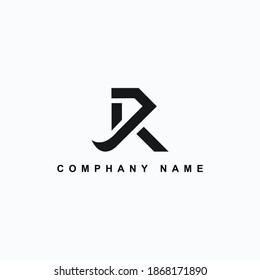 creative latter JR initials icon logo design