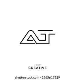 AT Creative Latter Logo Design Branding Logo Design. Creative Logo. Template. Vector illustration. Modern Design. Monogram Design. Brand Identity. Company Logo.