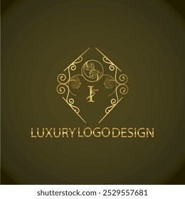 creative i latter logo design with luxury i latter modern business vector template. creative i monogram latter and isolated latter , royal logo with golden color