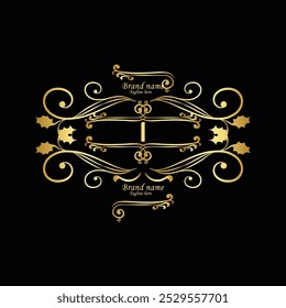 Creativo Diseño de logotipo con lujos Más tarde Plantilla de Vector de negocios moderna. Creativo Monograma más tarde y aislado más tarde, Logotipo real con color dorado