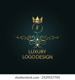 creative i latter logo design with luxury i latter modern business vector template. creative i monogram latter and isolated latter , royal logo with golden color