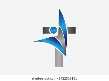 Creative latter T with man unity combination icon logo