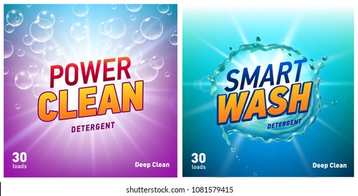 Creative Laundry Detergent Concept Packaging Design Stock Vector ...