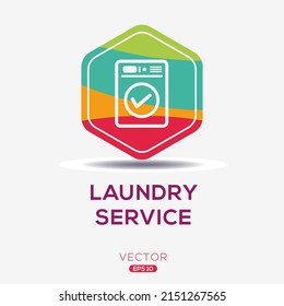 Creative (Laundry service) Icon, Vector sign.