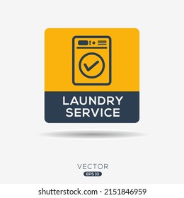 Creative (Laundry service) Icon, Vector sign.