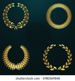 creative Laurel wreath illustration design