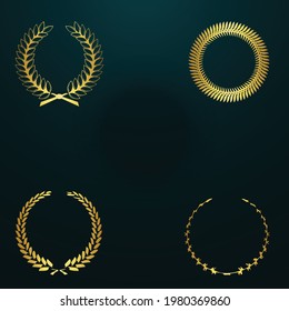 creative Laurel wreath illustration design