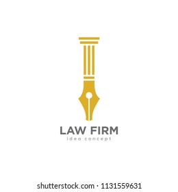 Creative Law Concept Logo Design Template
