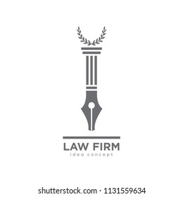 Creative Law Concept Logo Design Template