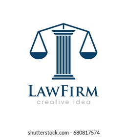 Creative Law Concept Logo Design Template