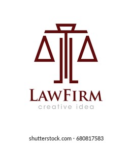 Creative Law Concept Logo Design Template