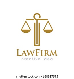 Creative Law Concept Logo Design Template