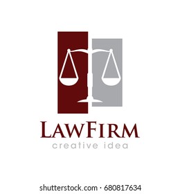 Creative Law Concept Logo Design Template