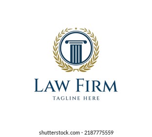 Plantilla de logotipo de firma de leyes creativas