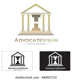 Creative law logo letter H concept,symbol illustration icon.