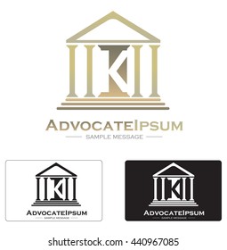 Creative law logo letter K concept,symbol illustration icon.