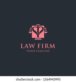 creative law office logo design template